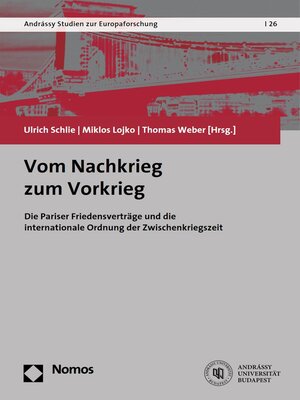 cover image of Vom Nachkrieg zum Vorkrieg